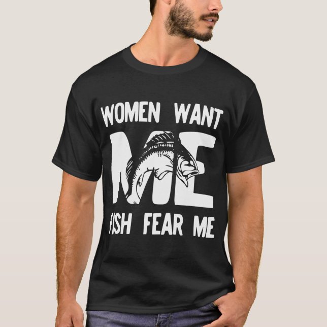Camiseta Mulher quer-me peixe teme-me presente engraçado pa (Frente)