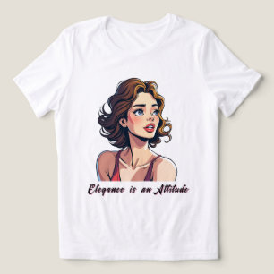 Camiseta Mulher Radiante com Olhos Azuis