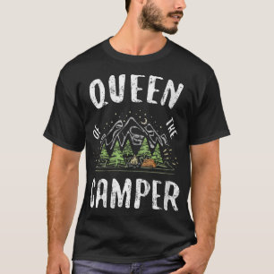 Camiseta Mulher Rainha Da Campa Camping Shirt