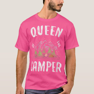 Camiseta Mulher Rainha Da Campa Camping Shirt