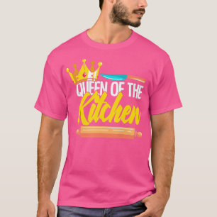 Camiseta Mulher Rainha Da Cozinha Cozinhar Chef Mãe