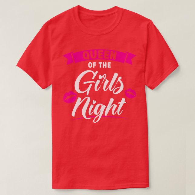 Camiseta Mulher rainha da festa noturna das meninas noiva s (Frente do Design)