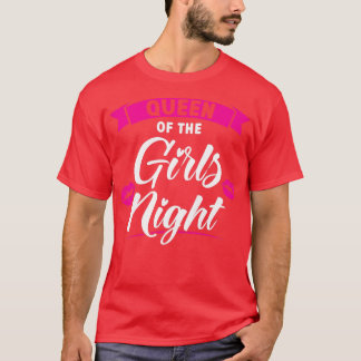 Camiseta Mulher rainha da festa noturna das meninas noiva s