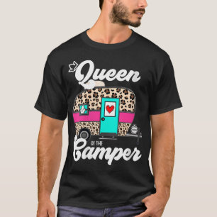 Camiseta Mulher Rainha Do Camper Rv Camping Happy Camper