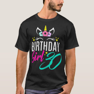Camiseta Mulher Rapariga de Aniversário de 30 anos Fez um J