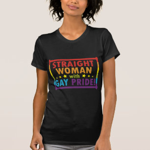 Camiseta Mulher reta com orgulho gay