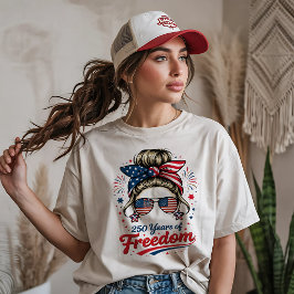 Camiseta Mulher Retro 250 Anos de Liberdade