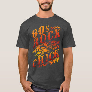 Camiseta Mulher Rockstar de Rock dos Anos 80 Concerto de Ba