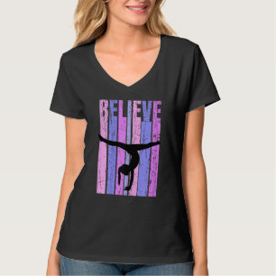 Camiseta Mulher Rosa Acrobatics Gymnast Coaching Gymnast Gy