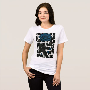 Camiseta mulher rosa azul designer