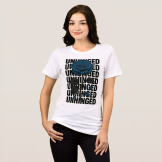 Camiseta mulher rosa azul designer
