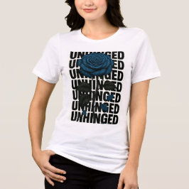Camiseta mulher rosa azul designer