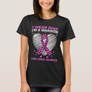 Camiseta Mulher rosa Cancer de mama Guerreiro Bonito Cheet