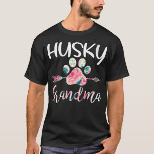 Camiseta Mulher Rouco Bonita Vovó Siberiana Husky Lover Cos