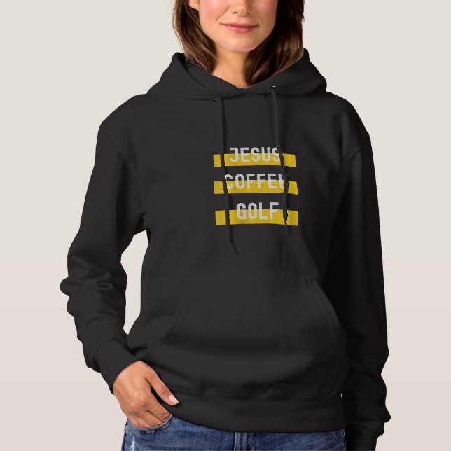 Camiseta Mulher Roupa cristã Jesus Café Golfe (Frente)