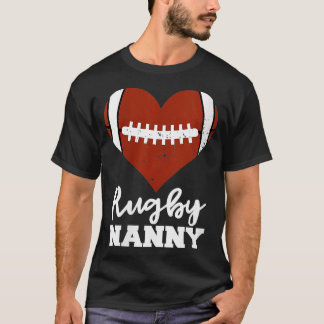 Camiseta Mulher Rugby Babá Cardíaca Engraçado Jogador de Ru