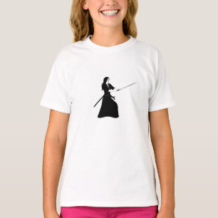 Camiseta Mulher Samurai Warrior com Espada