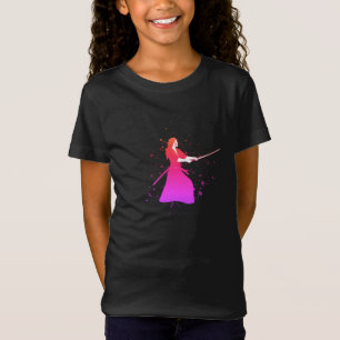 Camiseta Mulher Samurai Warrior com Espada