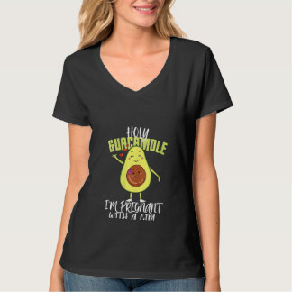 Camiseta Mulher Santa Guacamole Grávida Reveal Baby Sh