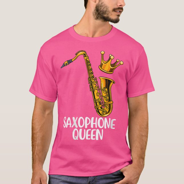 Camiseta Mulher Saxofone Jazz Música Presente Mulheres Saxo (Frente)