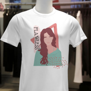 Camiseta Mulher sem defeitos empoderando abstrato gráfico