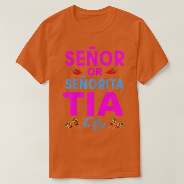 Camiseta Mulher Senora Ou Senorita Tia Para Ser Revelação D (Frente do Design)