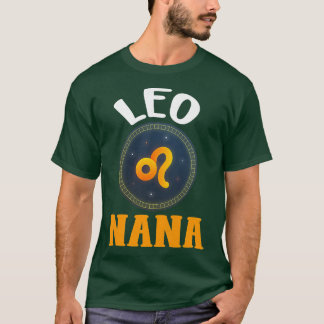 Camiseta Mulher Símbolo Zodíaco Leo Nana Horoscope Astrolog