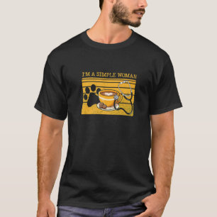 Camiseta Mulher Simples Que Ama Café & Enfermeira Cuidadora