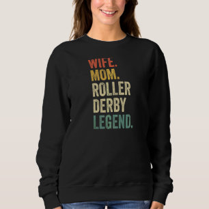 Camiseta Mulher Skater Esposa Mãe Roller Derby Legend Skati