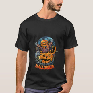 Camiseta Mulher Skeleton Pumpkin Zombie Apocalypse Hallowee