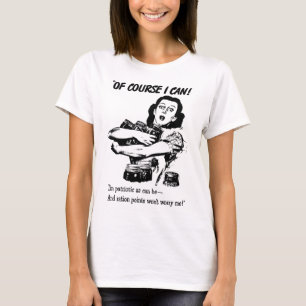 Camiseta Mulher-solteira salvando a comida Guerra Propagand