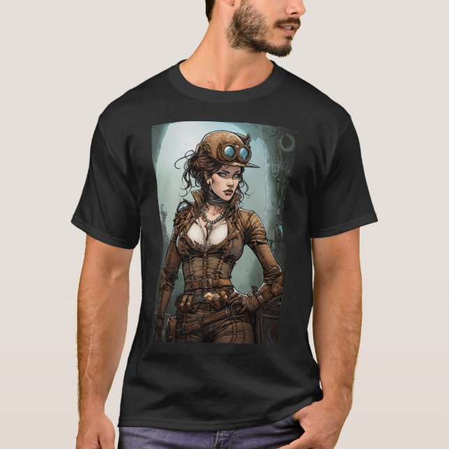 Camiseta Mulher Steampunk (Frente)