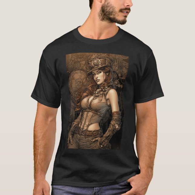 Camiseta Mulher Steampunk (Frente)