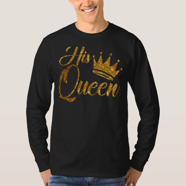 Camiseta Mulher: Sua Coroa Rainha Marido Romântico E Esposa (Frente)