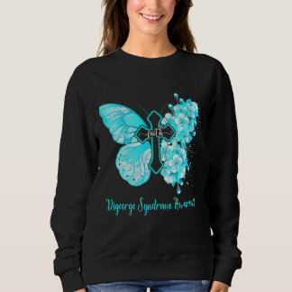Camiseta Mulher Teal Butterfly Faith Digeorge Síndrome de A