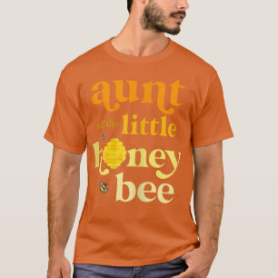 Camiseta Mulher Tia de Mel Pequeno Abeba Sexo de Aniversári