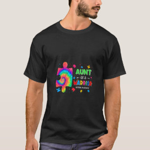 Camiseta Mulher Tia De Uma Família De Autismo Guerreira Que