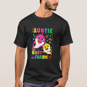 Camiseta Mulher Tia Do Aniversário Bebê Tia Tubarão Fa