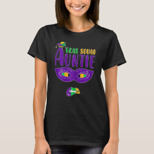Camiseta Mulher Tia Gras Esquadra Única Mardi Gras Jester