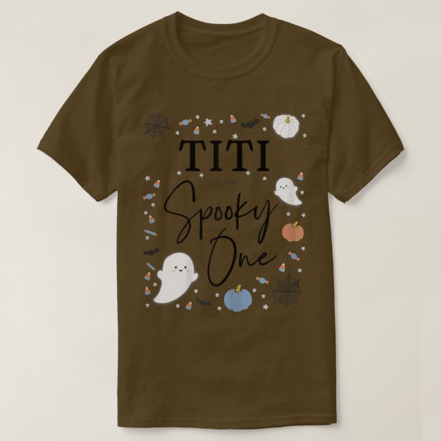 Camiseta Mulher: Titi do Spooky One First Birthday Blue (Frente do Design)