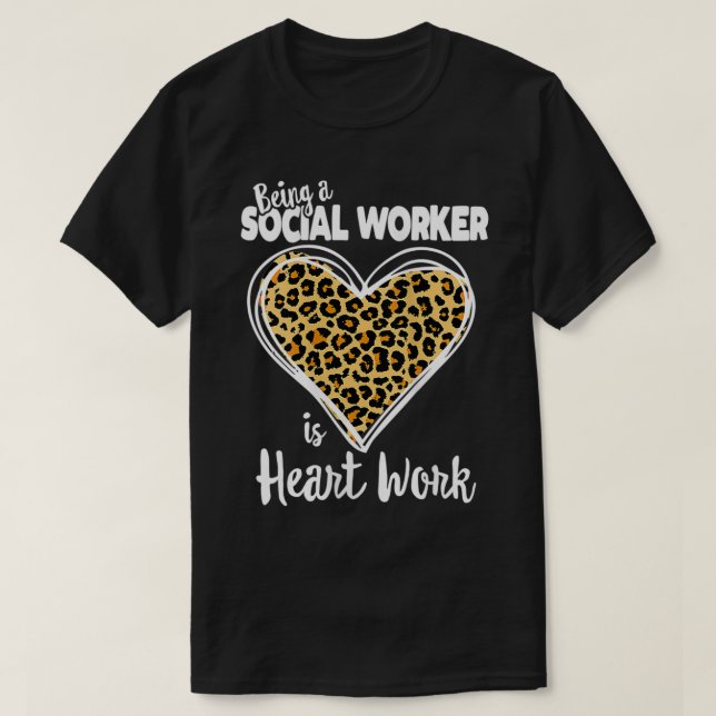 Camiseta Mulher Trabalhadora Social Tee Cute Leopard Xadrez (Frente do Design)
