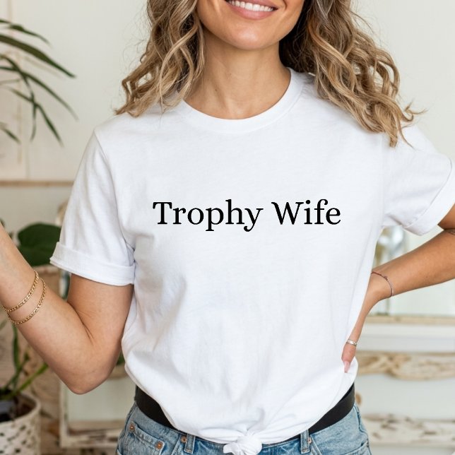 Camiseta Mulher Troféu Cute Wifey (Criador carregado)