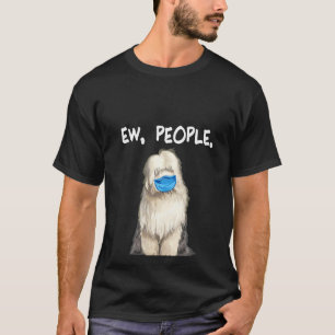 Camiseta Mulher Velha Cachorro de Ovelha em Inglês Cachorro