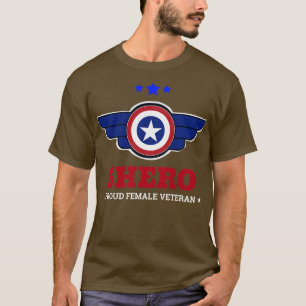 Camiseta Mulher veterana orgulhosa