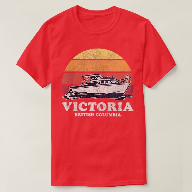 Camiseta Mulher Victoria BC Vintage Barco 70 (Frente do Design)