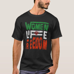 Camiseta MULHER VIDA LIBERDADE IRÃ Slogan Patriótico Irania