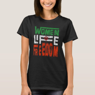 Camiseta MULHER VIDA LIBERDADE IRÃ Slogan Patriótico Irania
