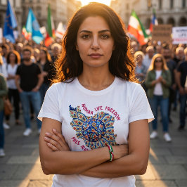 Camiseta Mulher Vida Liberdade | Presentes Vermelhos Irania