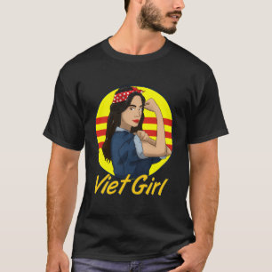 Camiseta Mulher Vietnamita asiática do Vietnã Orgulha Forte