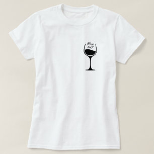 Camiseta Mulher Vinha Engraçada Bebendo Vino